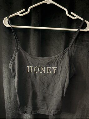 Forever 21 Black Rhinestone 'Honey' Cami